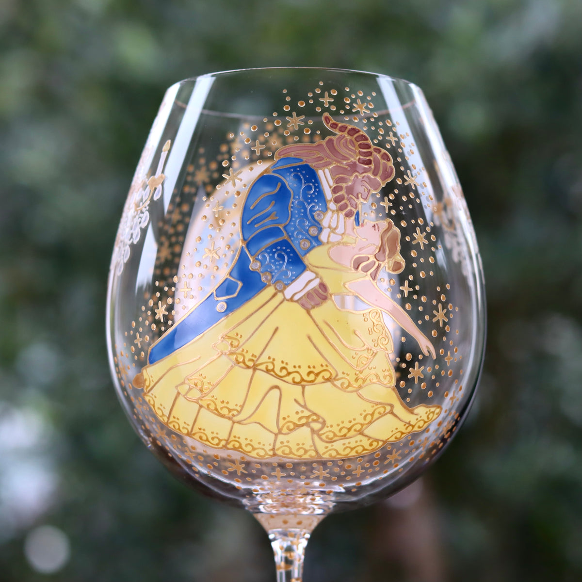 Custom Engraved Beauty And The Beast Wedding Glasses – Personalized Belle Couple Gifts