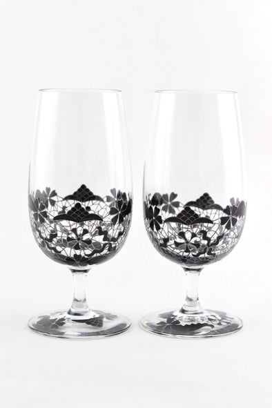 Black Lace Beer Glass