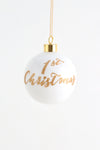 Personalised 1st Christmas Bauble