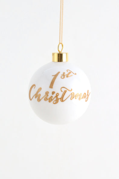 Personalised 1st Christmas Bauble