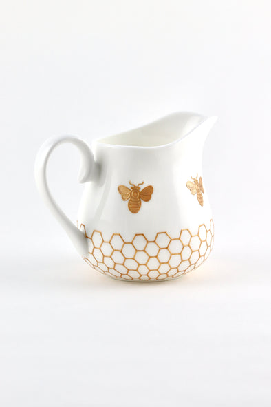 Gold Bees Milk Jug