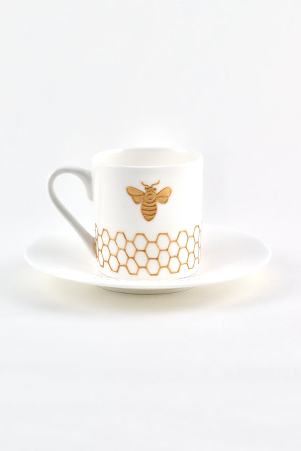 Gold Bees Espresso Cup