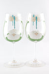 Dragonflies Wine Glass