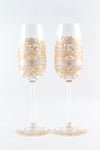 White Lace Champagne Flute