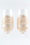 White Lace Champagne Flute