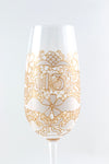 White Lace Champagne Flute