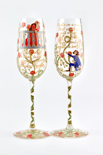 Romeo and Juliet Champagne Flutes