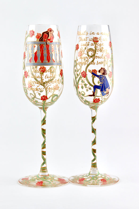 Romeo and Juliet Champagne Flutes