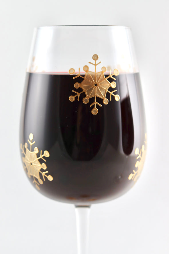 Snowflake Wine Glass