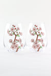 Cherry Blossom Stemless Glass