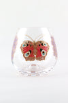 Peacock butterfly and Agapanthus Stemless Glasses