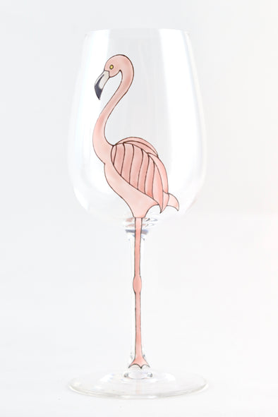 Flamingo Wine Glass