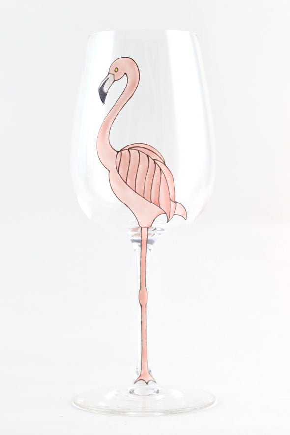 Flamingo Wine Glass