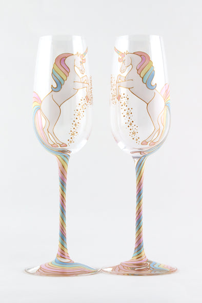 Unicorn Champagne Flutes