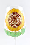 Sunflower Wine Glass