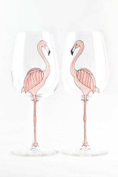 Flamingo Wine Glass