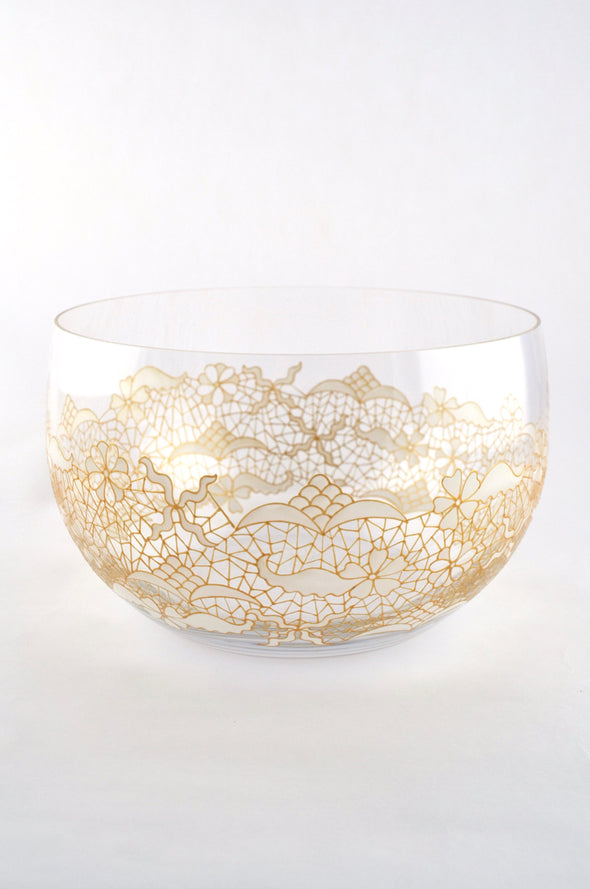 White Lace Serving Bowl